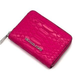 Michael Kors Medium ZA Card Case Wallet Electric Pink Multi